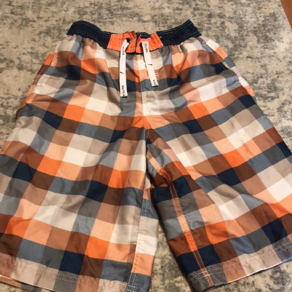 Boys nautical swim trunks